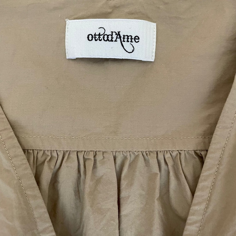 Ottod'Ame Designer Dress Long Poplin Cotton Beige Maxi Casual Chic US 4 - Picture 10 of 16